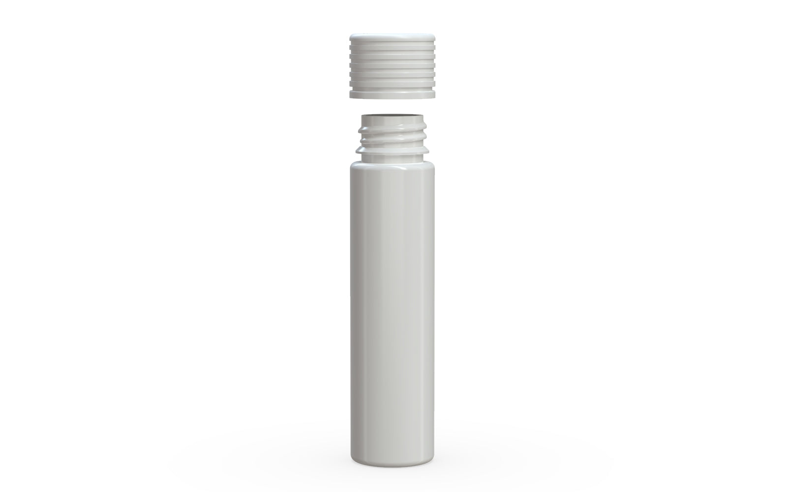 Spiral CR - Tube 95mm with Inner Seal & Tamper - Opaque White with Opaque White Lid