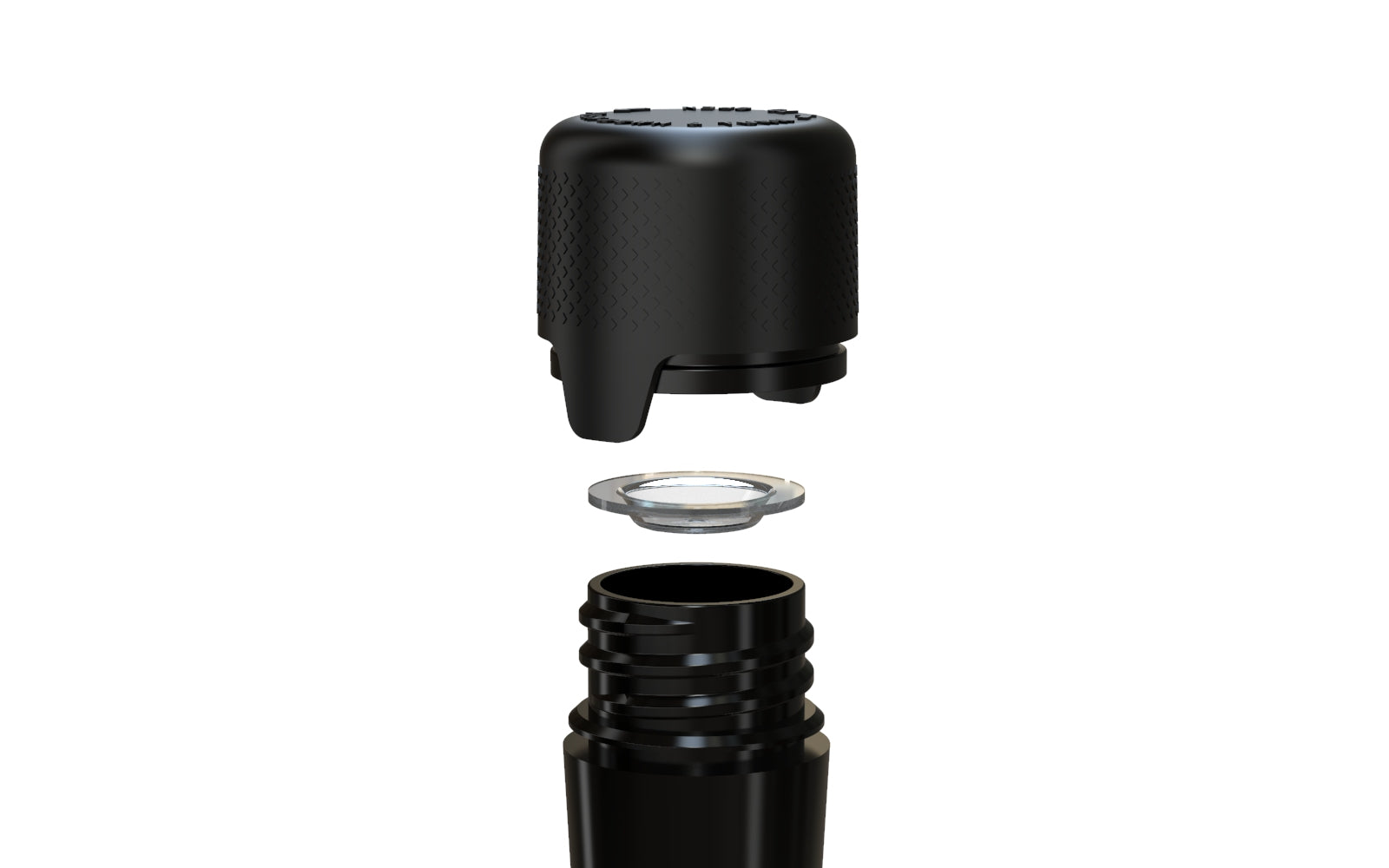 Aviator CR - Tube 113MM with Inner Seal & Tamper - Opaque Black with Opaque Black Lid