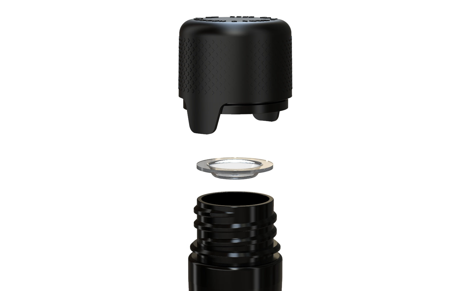 Aviator CR - Tube 100MM with Inner Seal & Tamper - Opaque Black with Opaque Black Lid