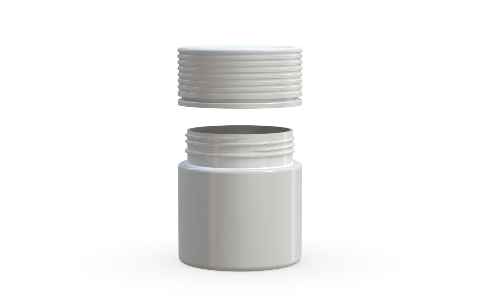 90CC/3FL.OZ Spiral CR - Container With Inner Seal & Tamper - Opaque White With Opaque White Lid