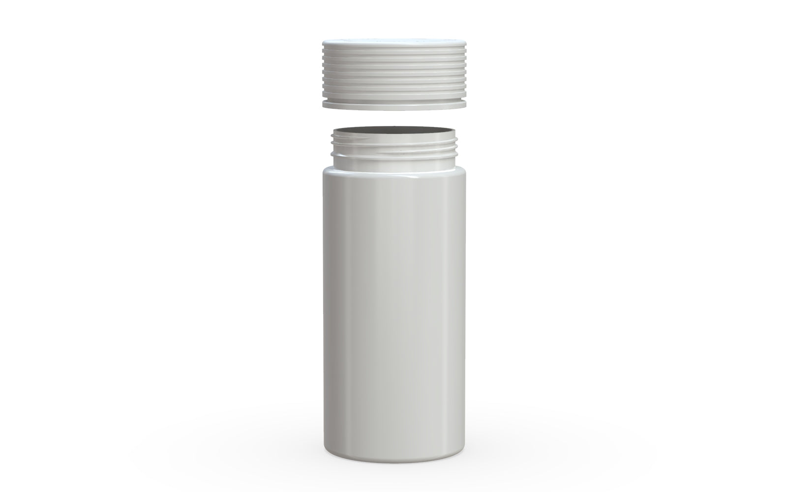 240CC/8FL.OZ Spiral CR - Container With Inner Seal & Tamper - Opaque White With Opaque White Lid