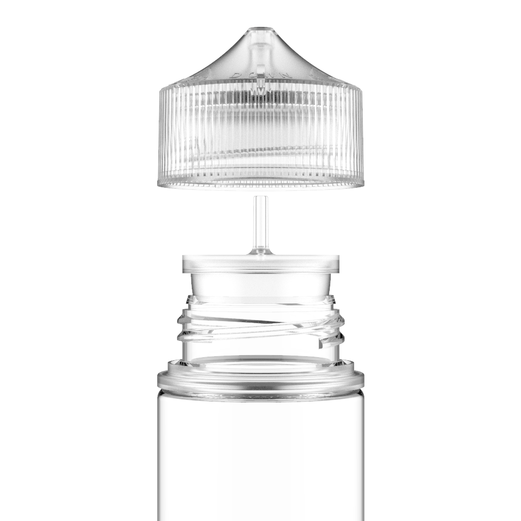 Chubby Gorilla - 120ML Unicorn Bottle - Clear Bottle / Natural Cap - V3 - Copackr.com