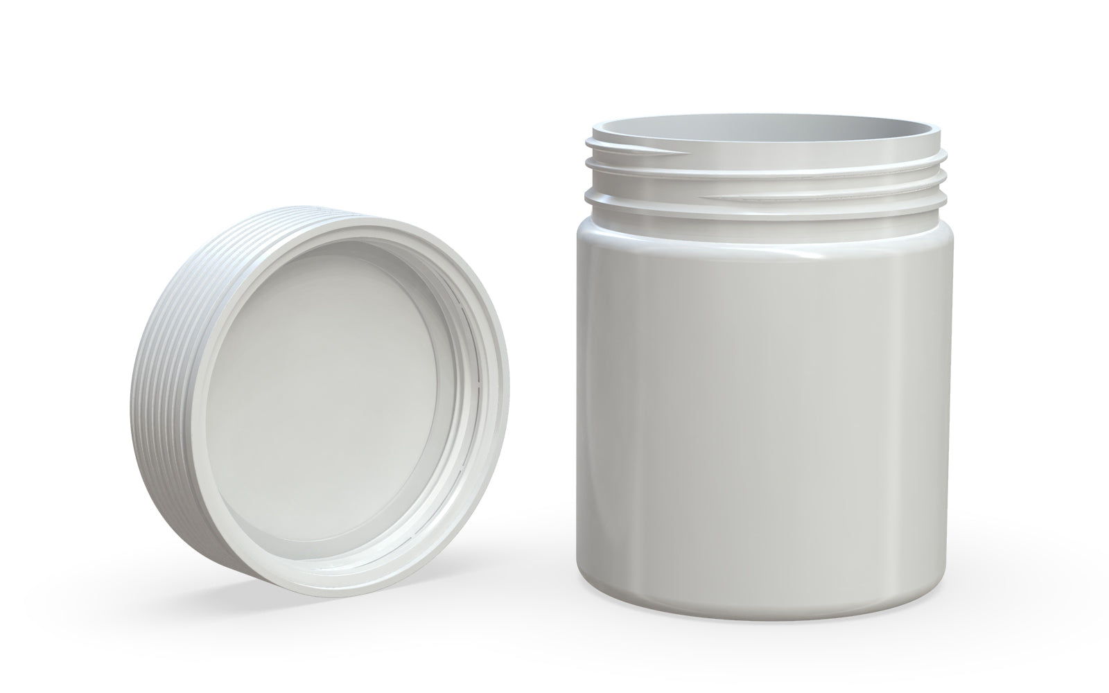 550CC/18.5FL.OZ  Spiral CR - XL Container With Inner Seal & Tamper - Opaque White With Opaque White Lid