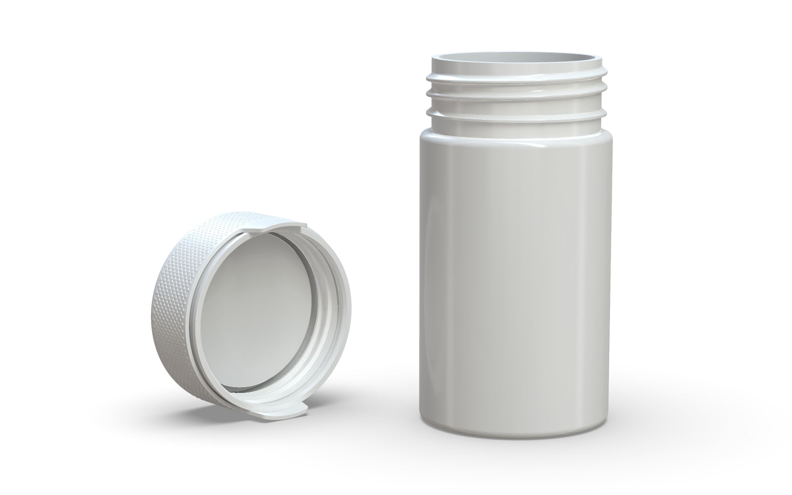 150CC/5OZ/150ML Aviator CR - Container With Inner Seal & Tamper - Opaque White With Opaque White Lid