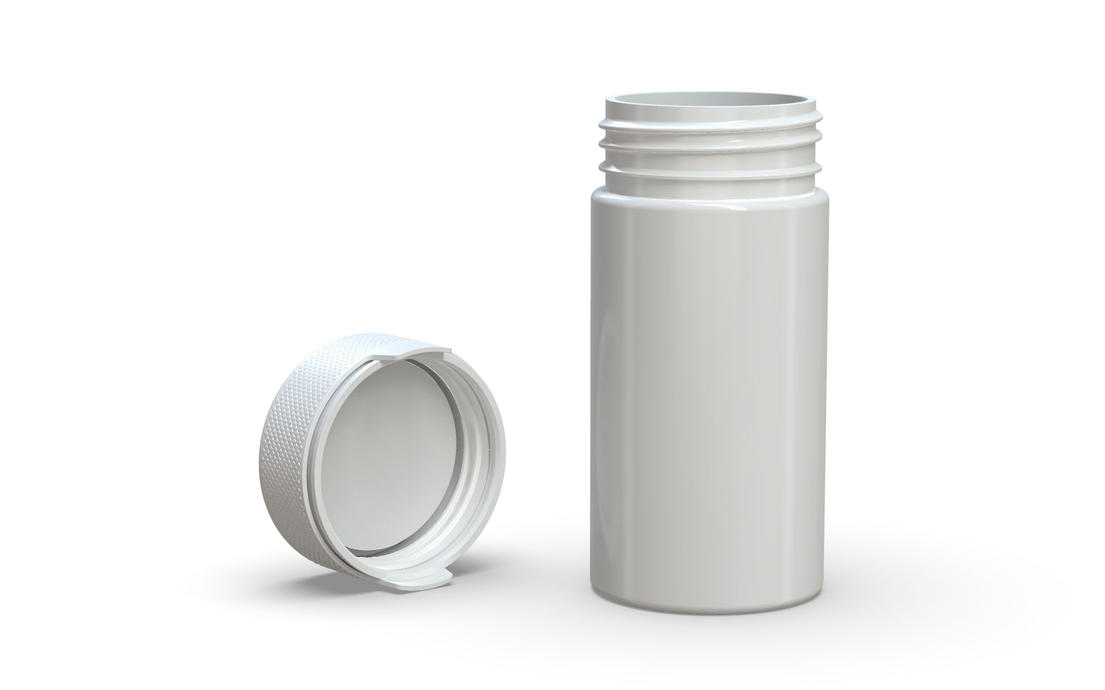 180CC/6FL.OZ/180ML Aviator CR - Container With Inner Seal & Tamper - Opaque White With Opaque White Lid