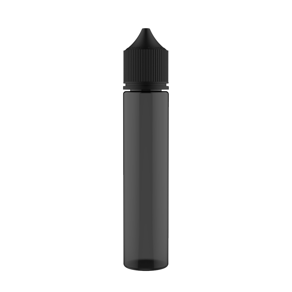 Chubby Gorilla - 75ML Unicorn Bottle - Transparent Black Bottle / Black Cap - V3 - Copackr.com