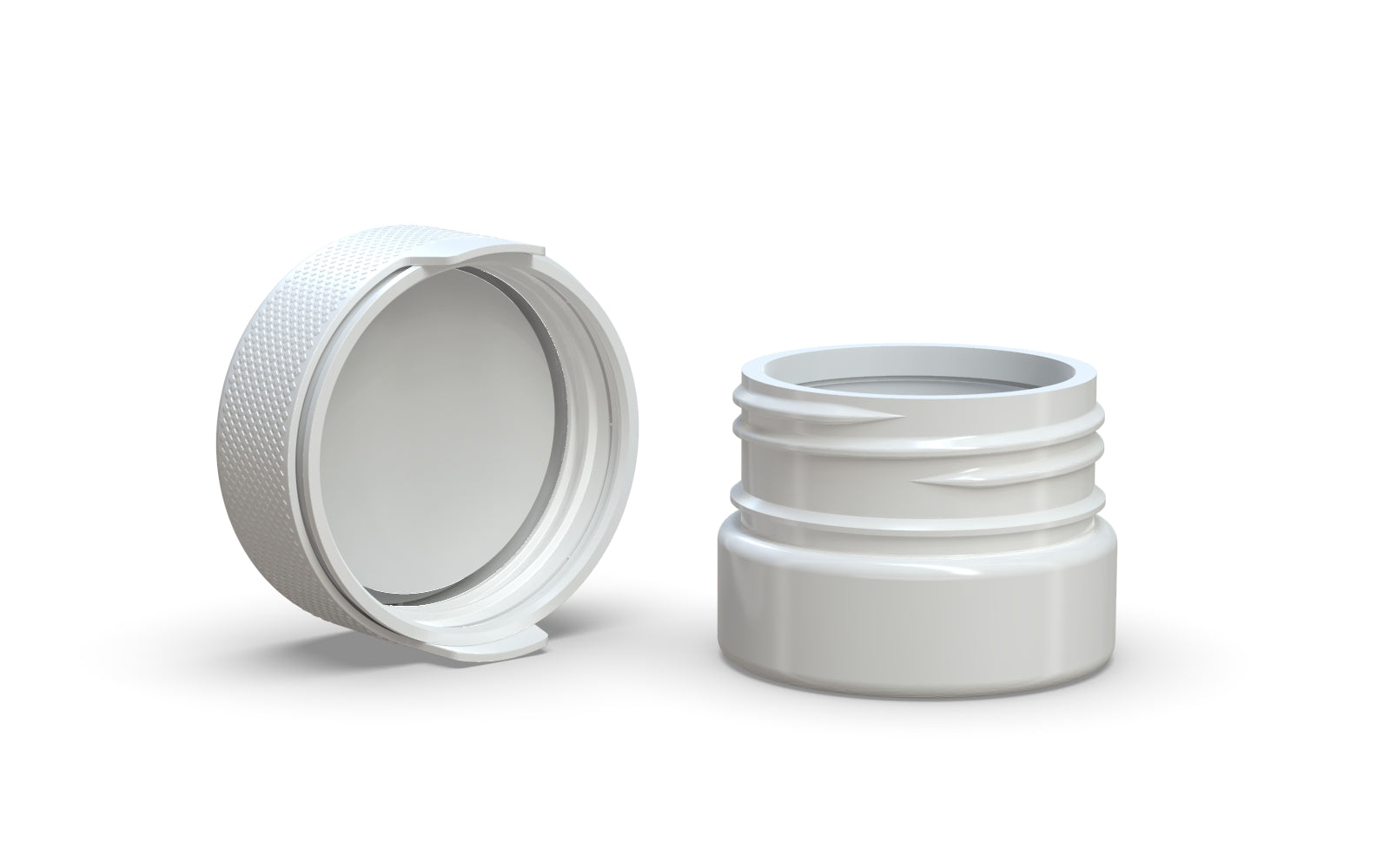 30CC/1FL.OZ/30ML Aviator CR - Container With Inner Seal & Tamper - Opaque White With Opaque White