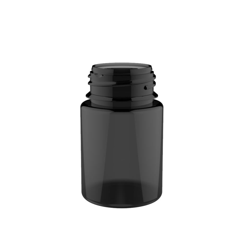 Chubby Gorilla 60ML Stubby Unicorn Bottle - Black Transparent Bottle / Black Cap - V3 - Copackr.com