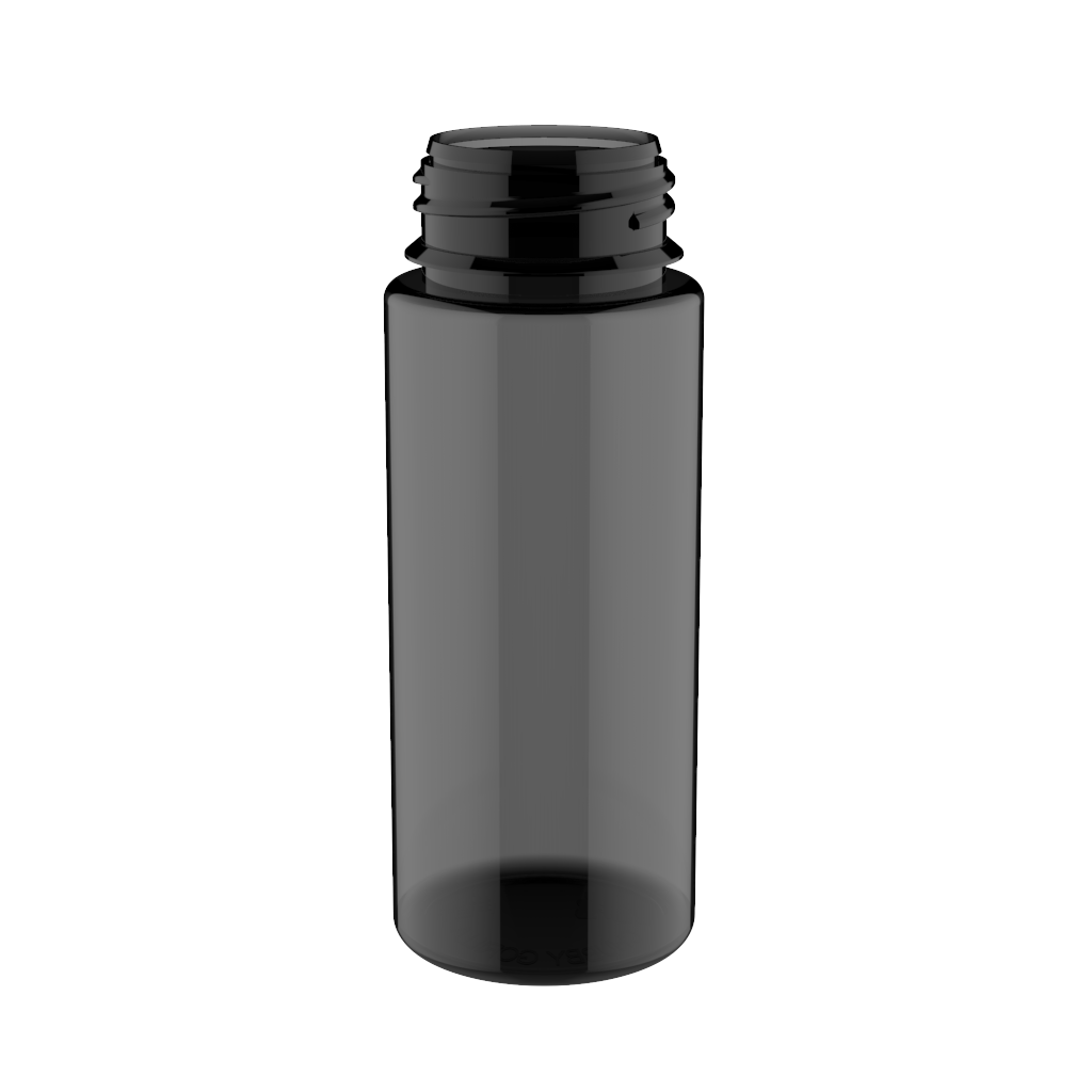 Chubby Gorilla - 120ML Production-Ready Unicorn Bottle - Translucent Black Bottle / Black Cap - V3