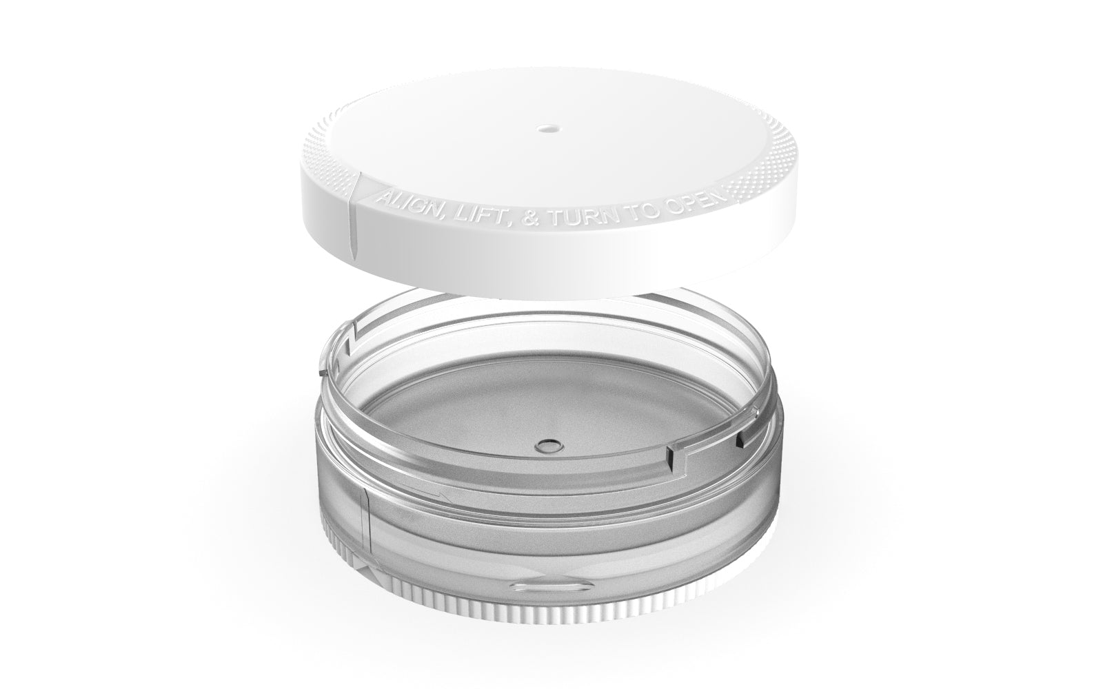 Pouch Container by Chubby Gorilla® - Clear Transparent - Opaque White Top & Bottom