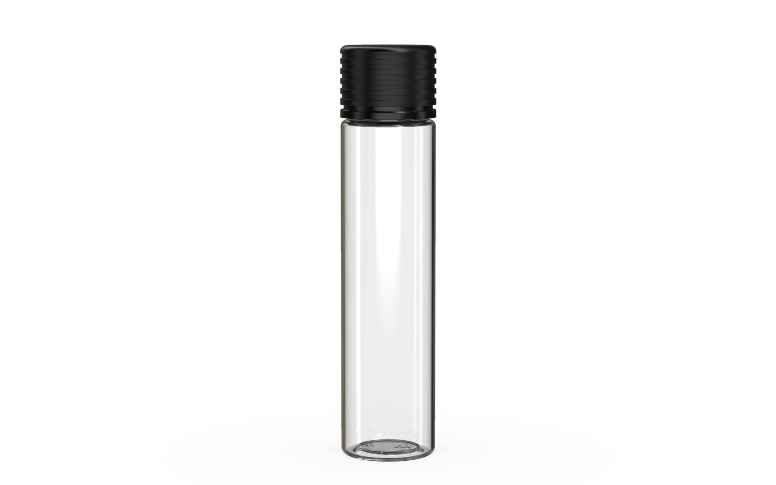 Spiral CR - Tube 95mm with Inner Seal & Tamper - Clear Natural (Transparent) with Opaque Black Lid