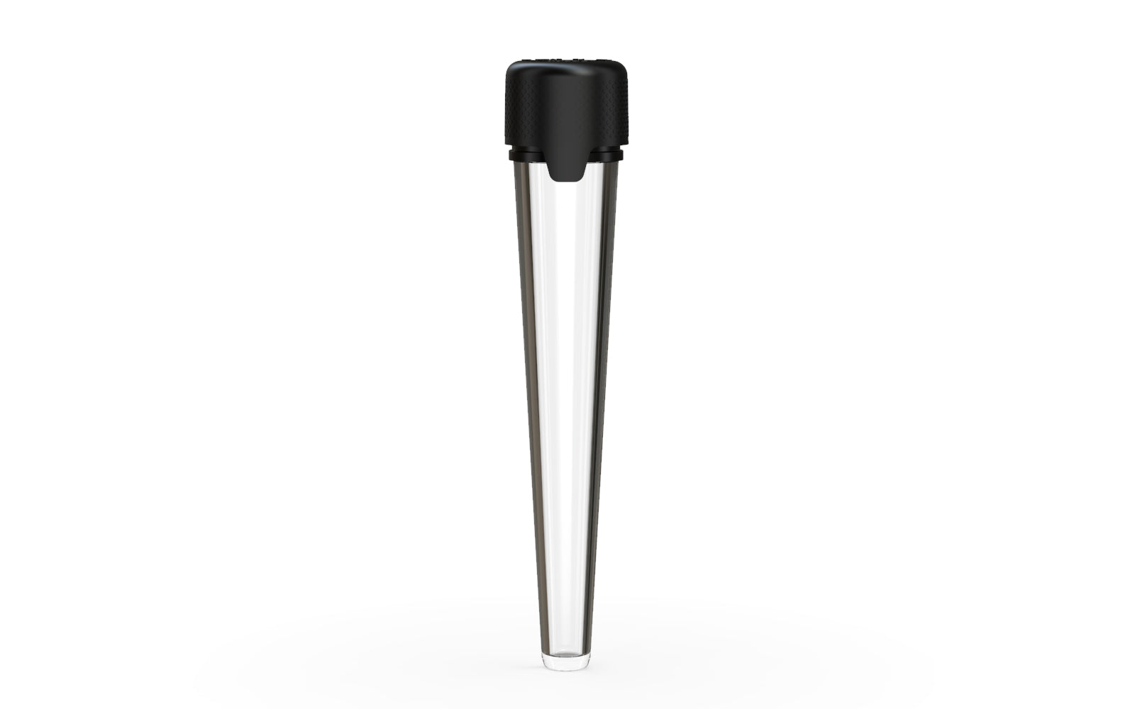 Aviator CR - Tube 113MM with Inner Seal & Tamper - Clear Natural Transparent with Opaque Black Lid