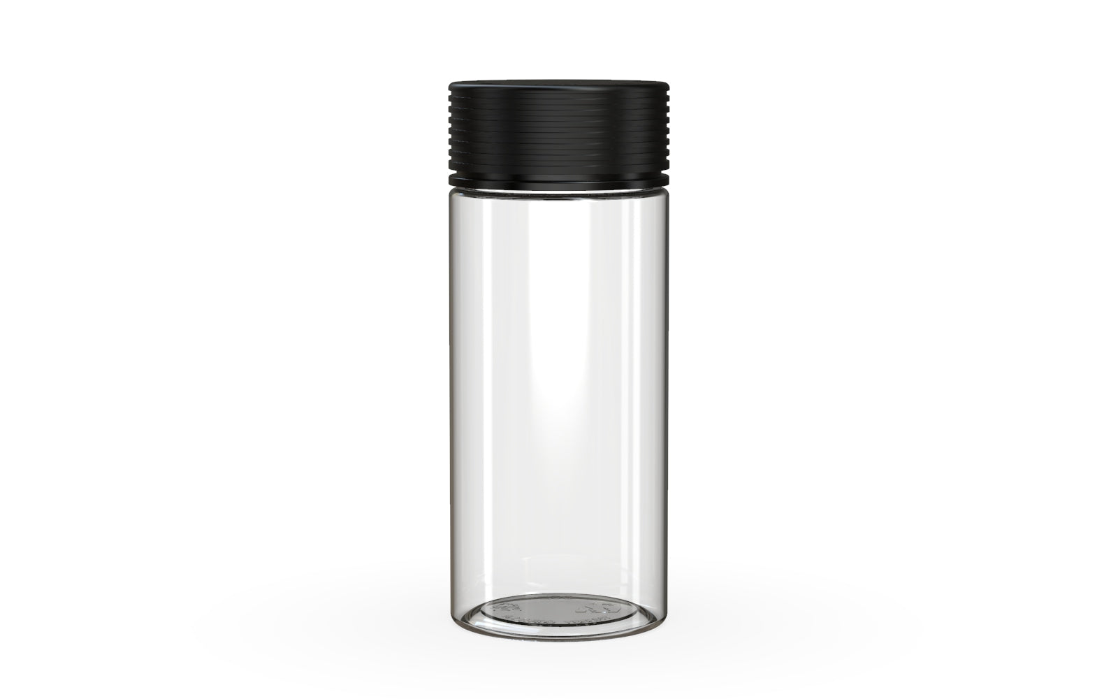 240CC/8FL.OZ Spiral CR - Container With Inner Seal & Tamper - Clear Natural With Opaque Black Lid