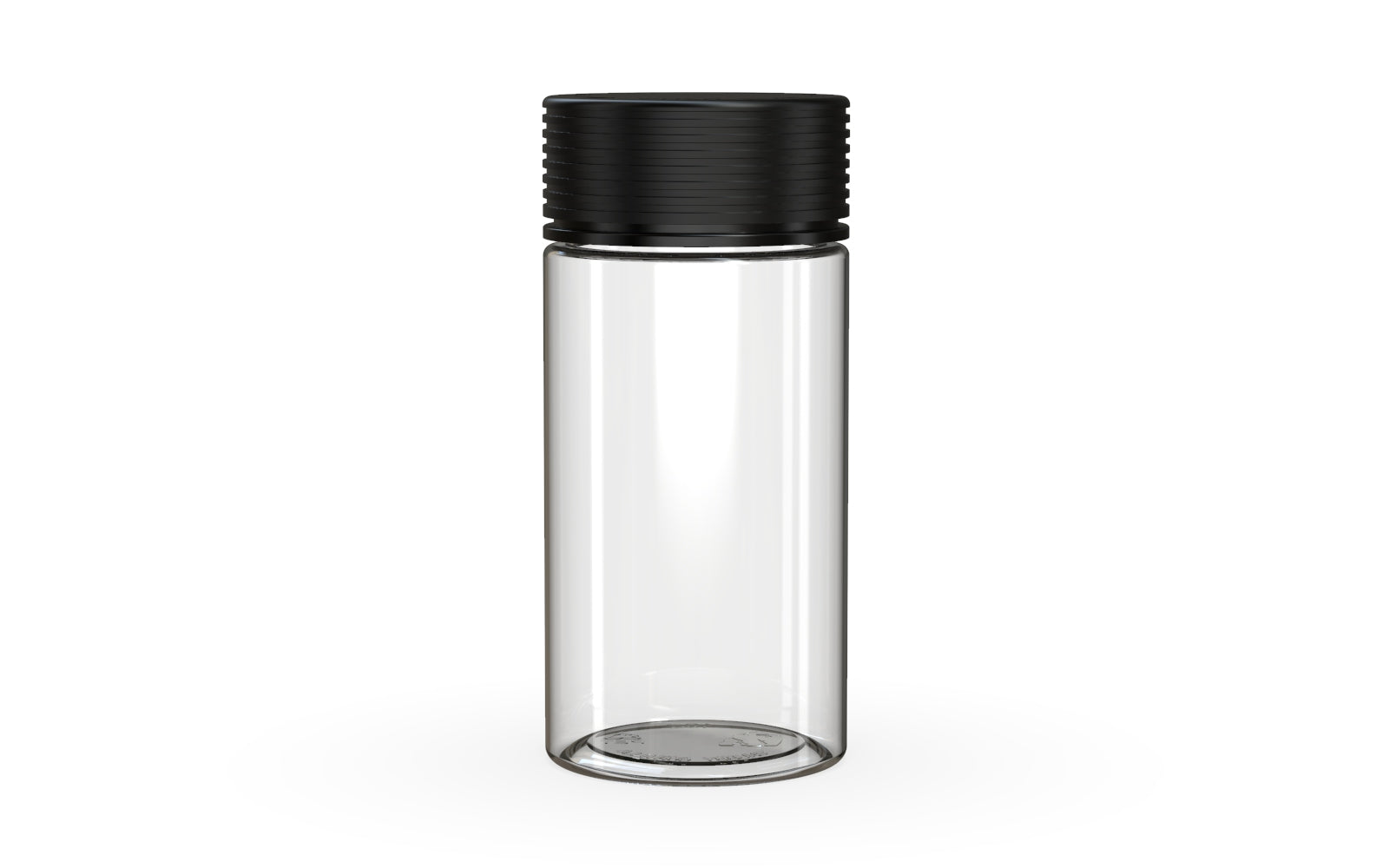 180CC/6FL.OZ Spiral CR - Container - Clear Natural With Opaque Black Lid