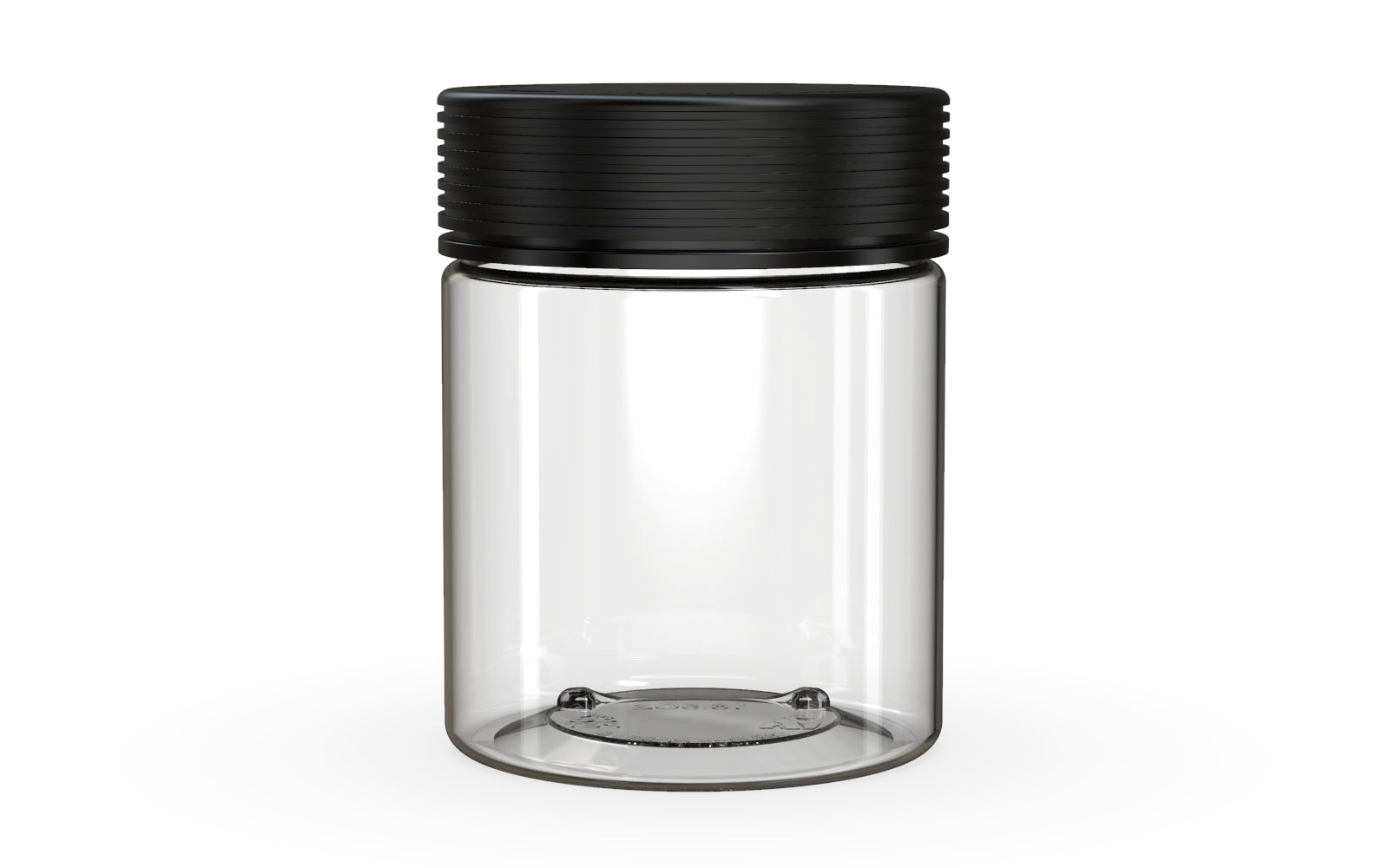 550CC/18.5FL.OZ Spiral CR - XL Container With Inner Seal & Tamper - Clear Natural With Opaque Black Lid