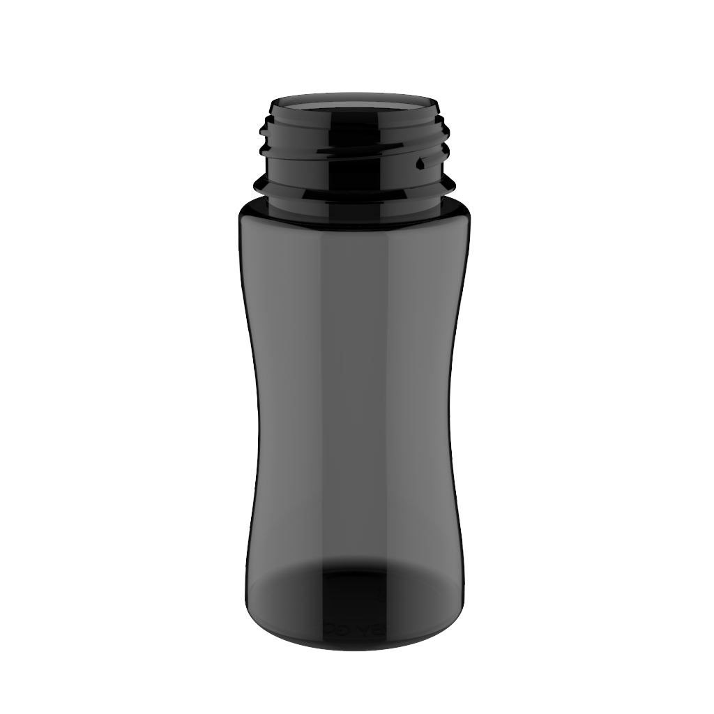 Chubby Gorilla - 100ML Unicorn Bottle - Transparent Black Bottle / Black Cap - V3 - Copackr.com