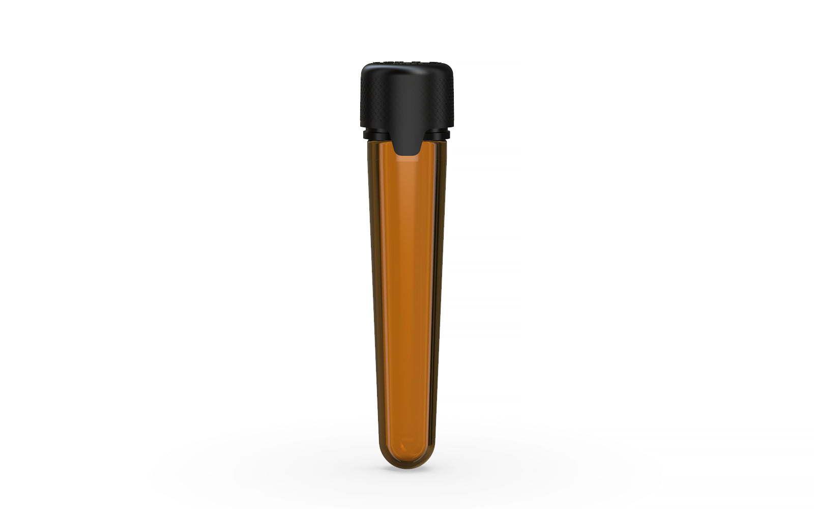 Aviator CR - Tube 100MM with Inner Seal & Tamper - Translucent Amber with Opaque Black Lid