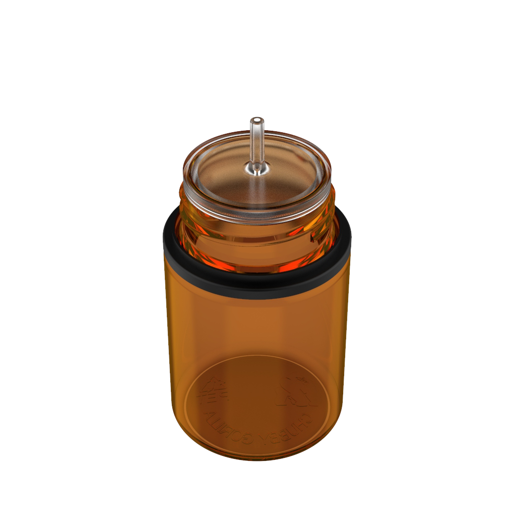 Chubby Gorilla - 60ML Stubby Unicorn Bottle - Amber Bottle / Black Cap - V3 - Copackr.com