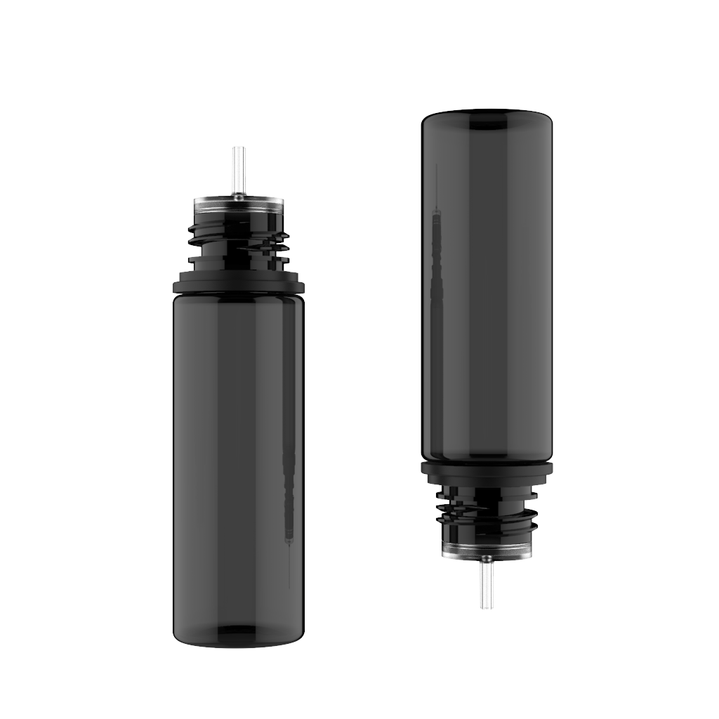 Chubby Gorilla - 50ML Unicorn Bottle - Transparent Black Bottle / Black Cap - V3 - Copackr.com