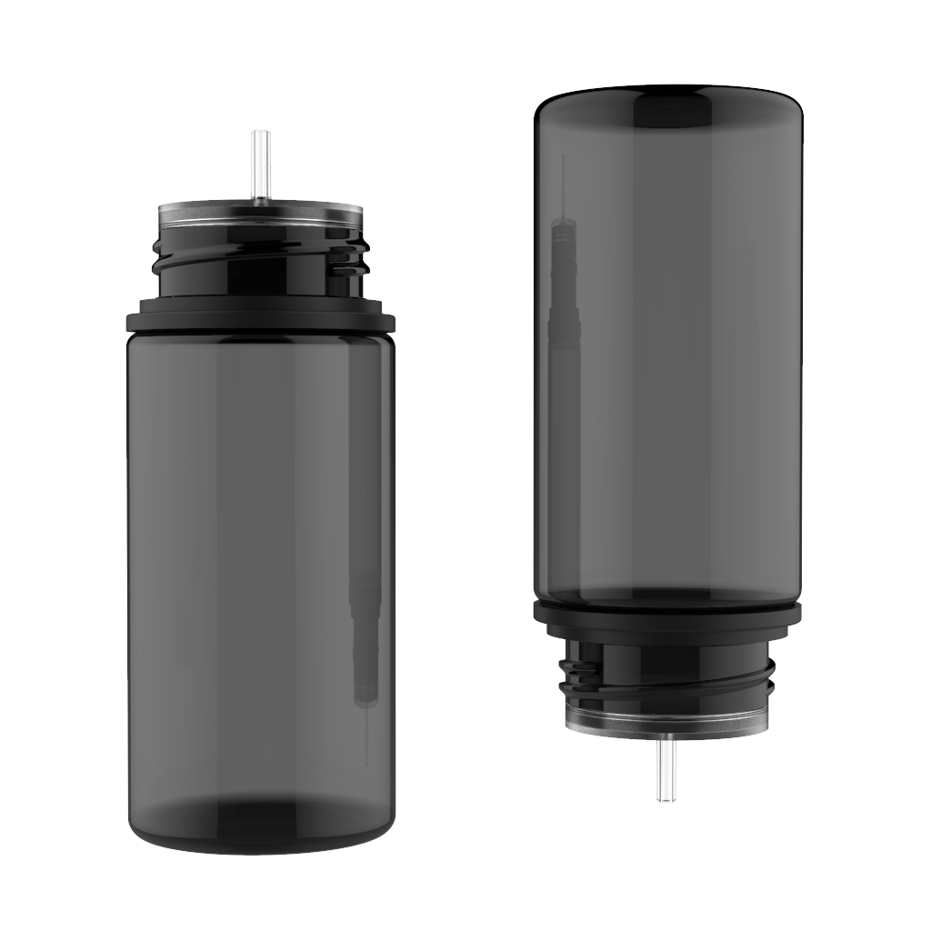 Chubby Gorilla - 100ML Unicorn Bottle - Transparent Black Bottle / Black Cap - V3 - Copackr.com