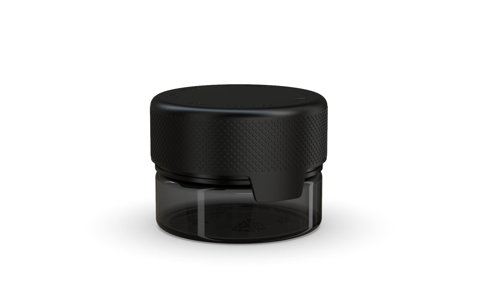 30CC/1FL.OZ/30ML Aviator CR - Container With Inner Seal & Tamper - Translucent Black With Opaque Black Lid