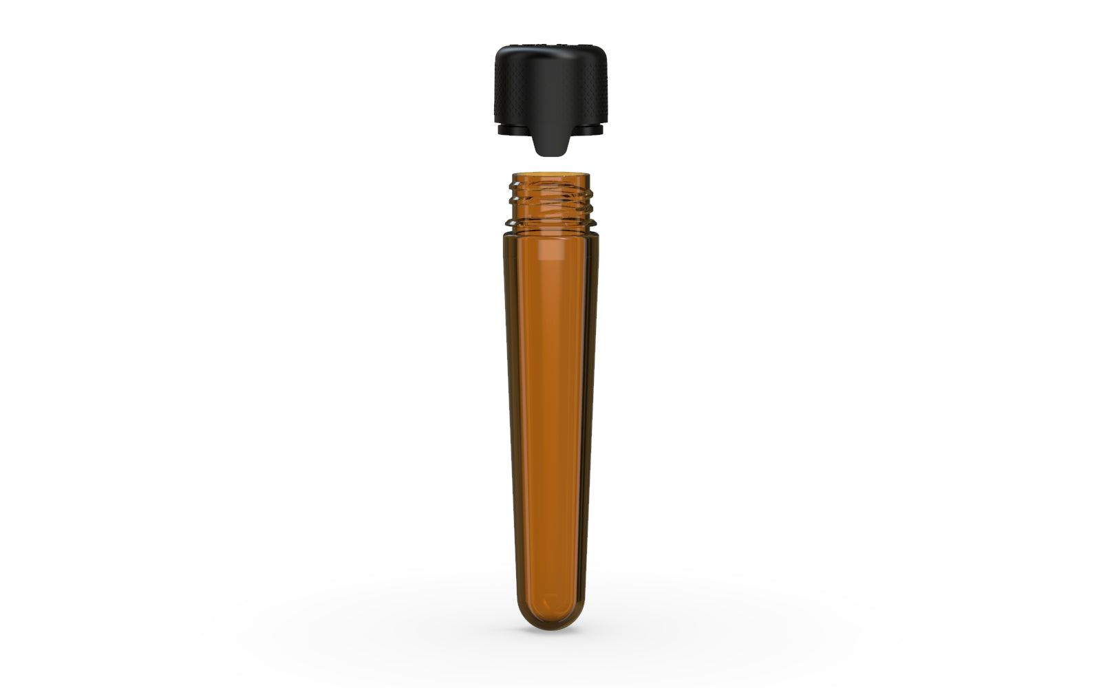 Aviator CR - Tube 100MM with Inner Seal & Tamper - Translucent Amber with Opaque Black Lid