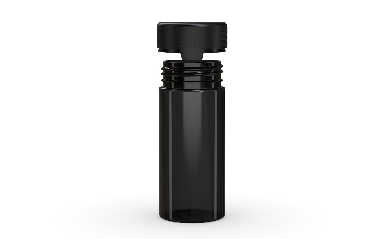 240CC/8FL.OZ/240ML Aviator CR - Container With Inner Seal & Tamper - Translucent Black With Opaque Black Lid
