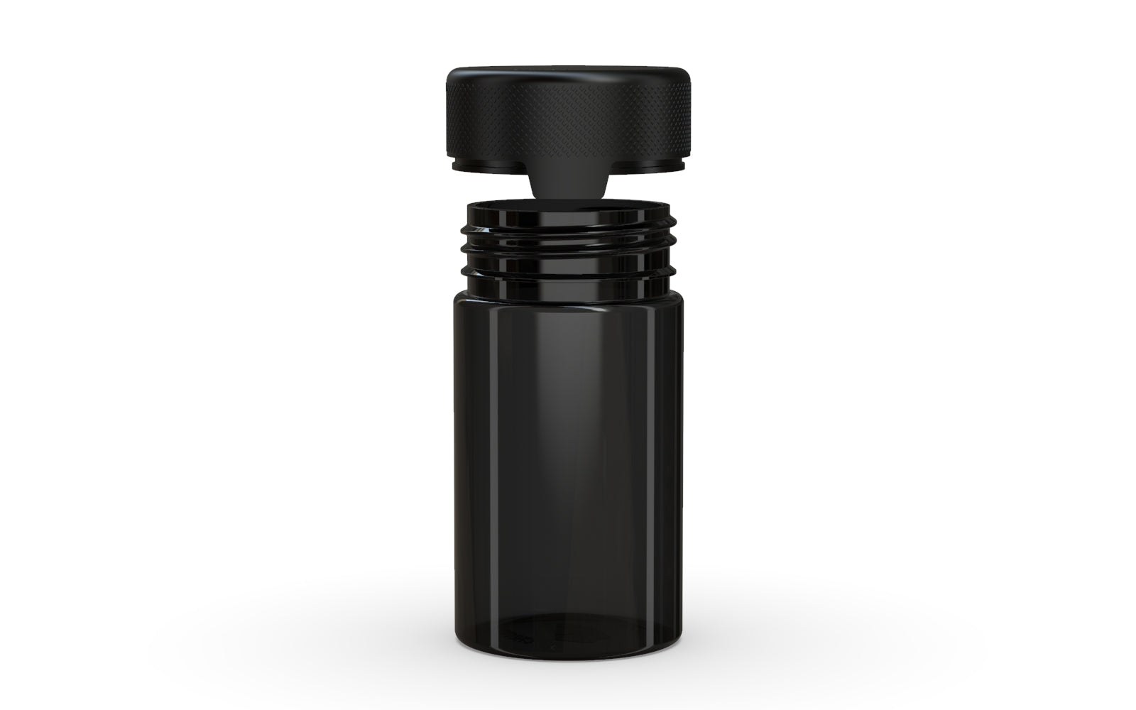 150CC/5OZ/150ML Aviator CR - Container With Inner Seal & Tamper - Translucent Black With Opaque Black Lid