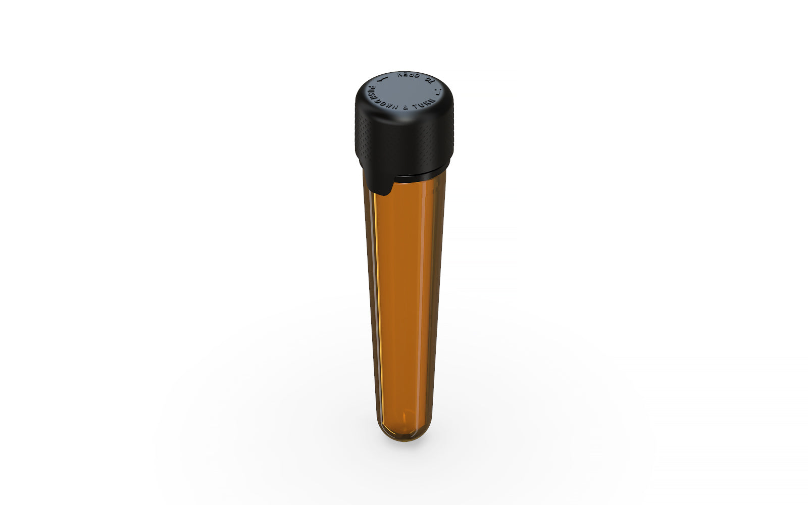 Aviator CR - Tube 100MM with Inner Seal & Tamper - Translucent Amber with Opaque Black Lid