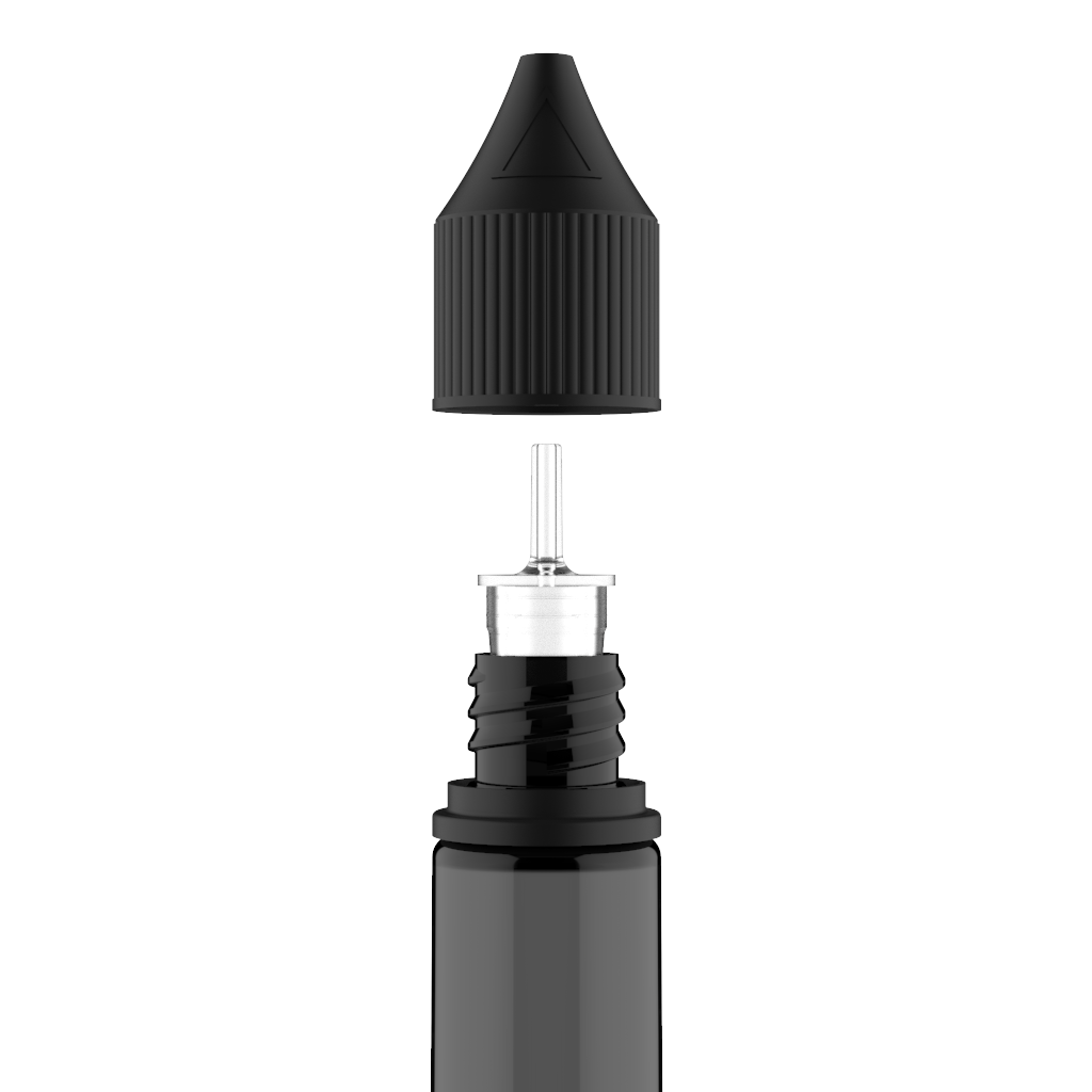 Chubby Gorilla - 15/16,5 ML Unicorn Bottle - Black Bottle / Black Cap - V3 - Copackr.com