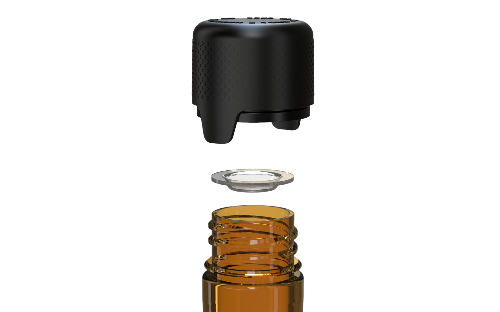Aviator CR - Tube 100MM with Inner Seal & Tamper - Translucent Amber with Opaque Black Lid