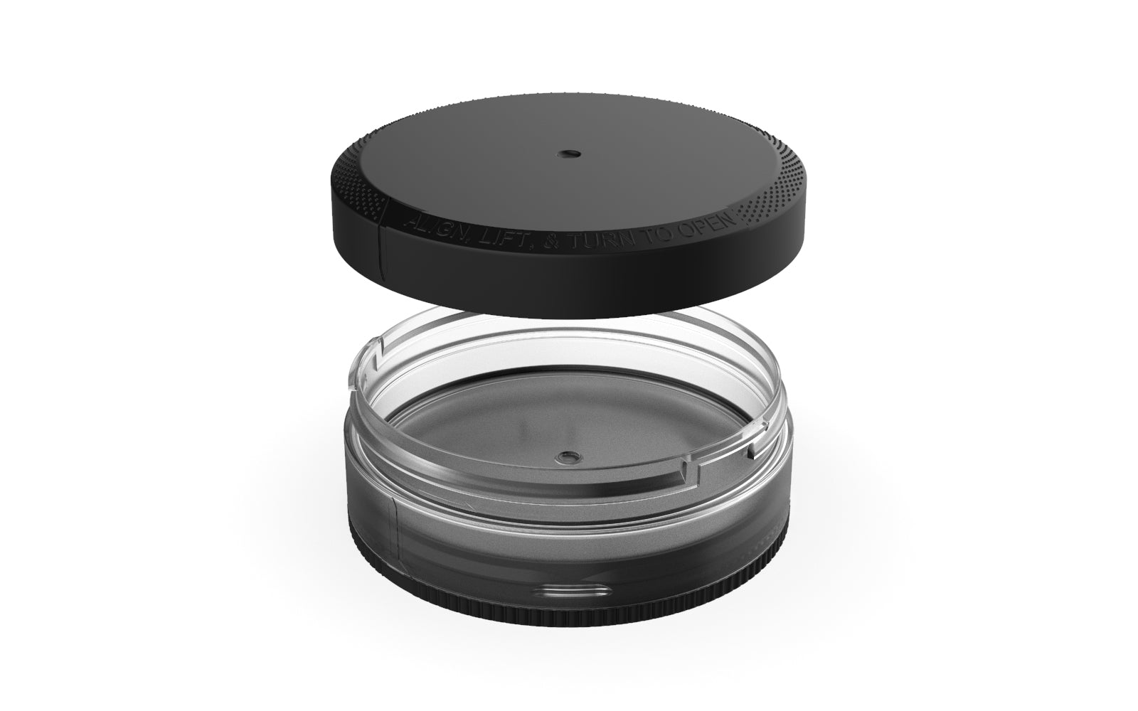 Pouch Container by Chubby Gorilla® - Clear Transparent - Opaque Black Top & Bottom