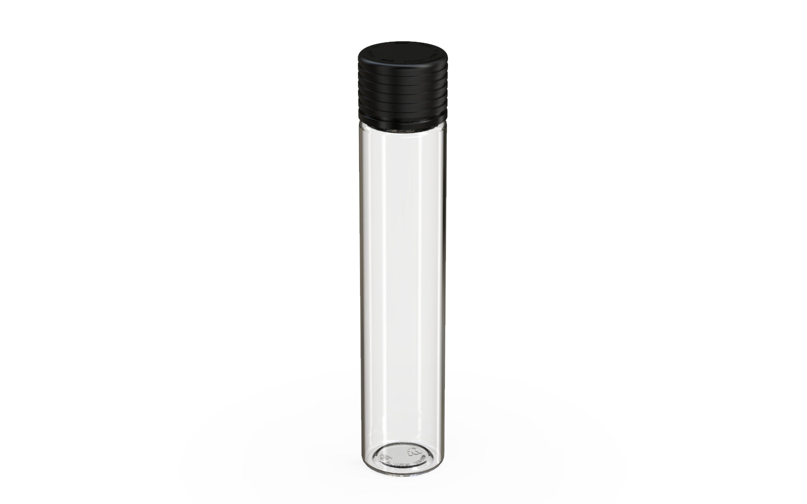 Spiral CR - Tube 115mm with Inner Seal & Tamper - Clear Natural (Transparent) with Opaque Black Lid