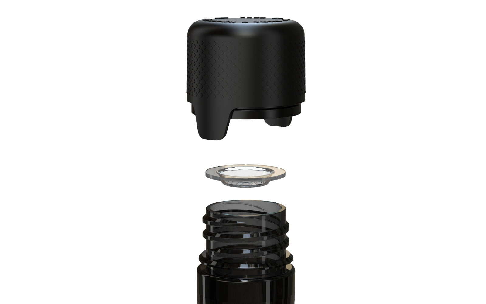 Aviator CR - Tube 100MM with Inner Seal & Tamper - Translucent Black with Opaque Black Lid