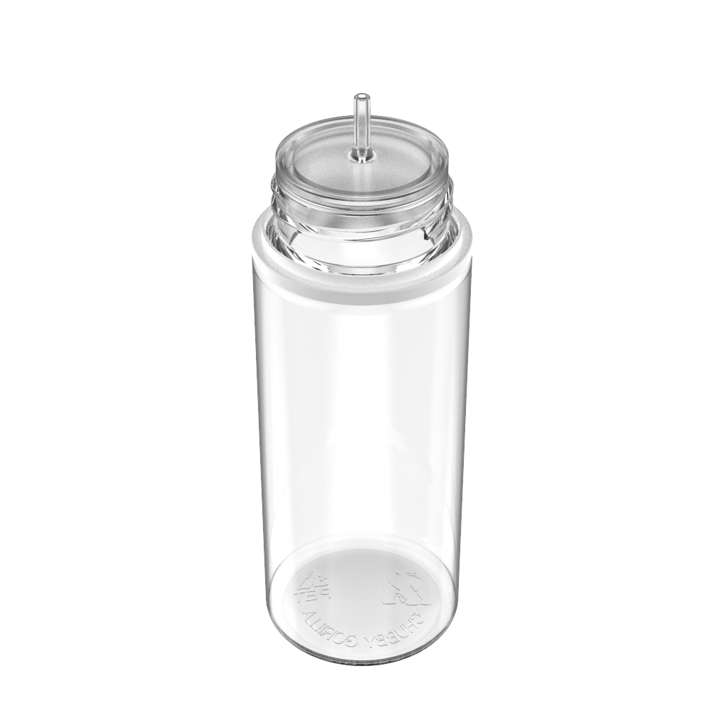 Chubby Gorilla Chubby Gorilla - 120ML Unicorn Bottle - Clear Bottle / White Cap - V3