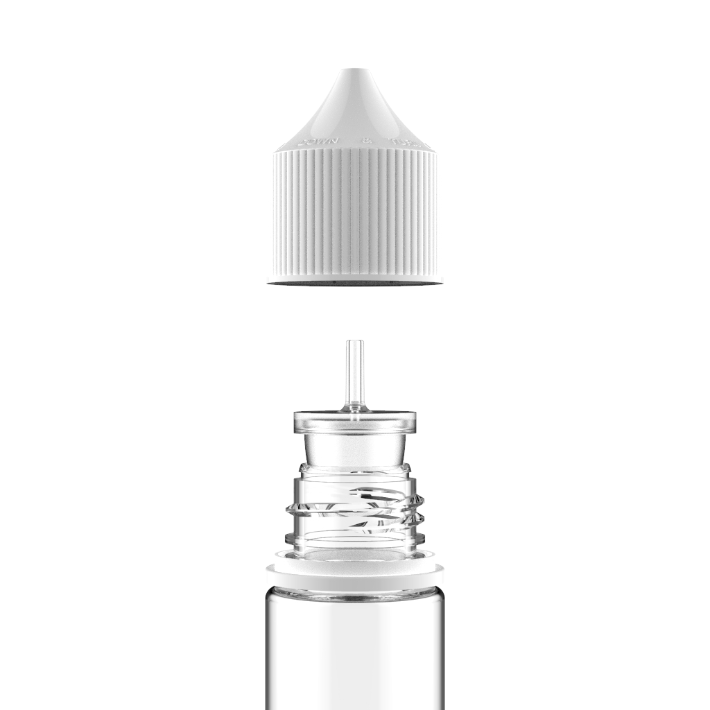 Chubby Gorilla - 60ML Unicorn Bottle - Clear Bottle / White Cap - V3 - Copackr.com