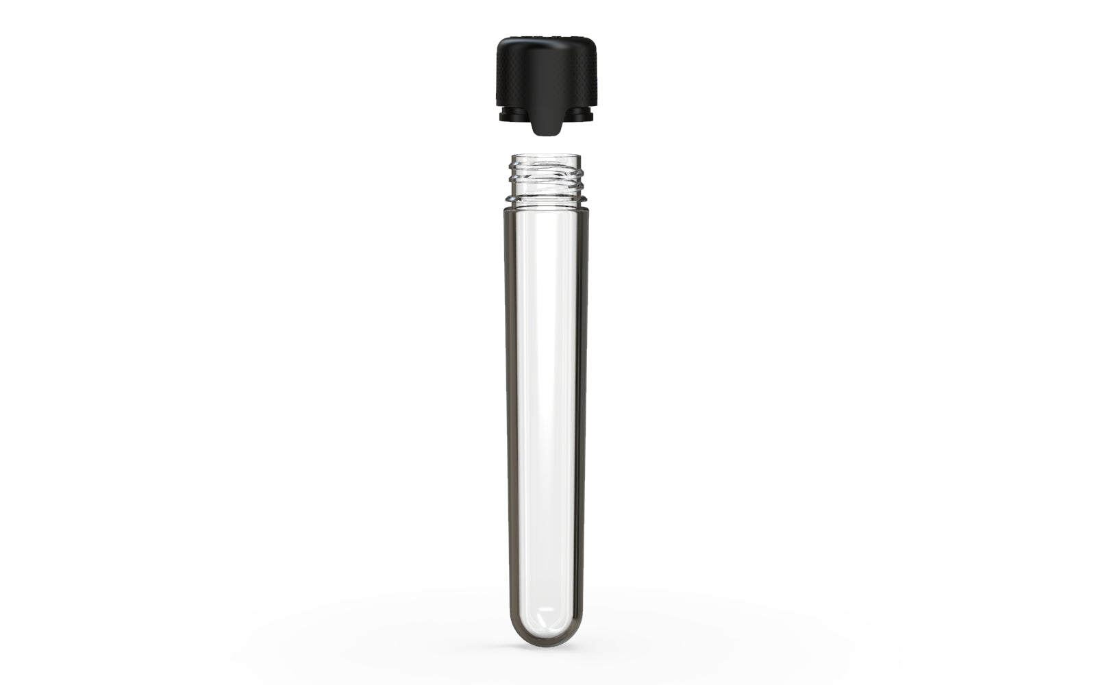 Aviator CR - Tube 120MM with Inner Seal & Tamper - Clear Natural (Transparent) with Opaque Black Lid