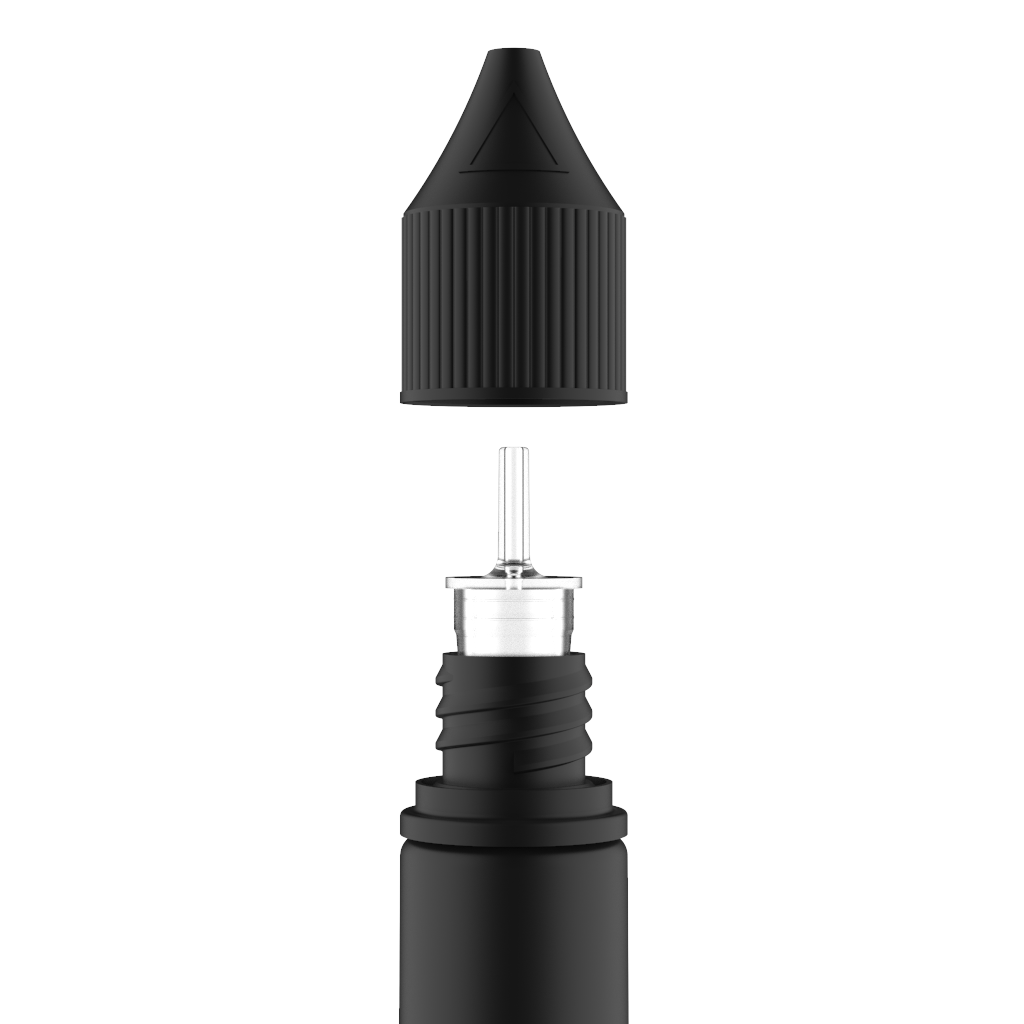 Chubby Gorilla - 10ML Unicorn Bottle - Solid Black Bottle / Black Cap - V3 - Copackr.com