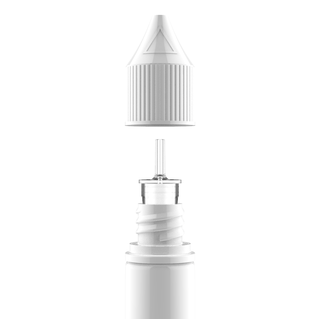 Chubby Gorilla - 10ML Unicorn Bottle - Solid White Bottle / White Cap - V3 - Copackr.com