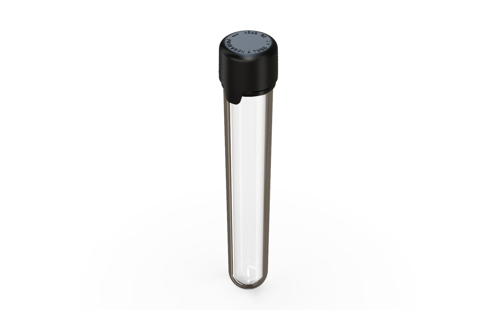 Aviator CR - Tube 120MM with Inner Seal & Tamper - Clear Natural (Transparent) with Opaque Black Lid