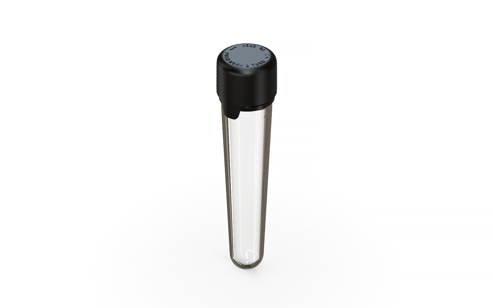 Aviator CR - Tube 100MM with Inner Seal & Tamper - Clear Natural (Transparent) with Opaque Black Lid