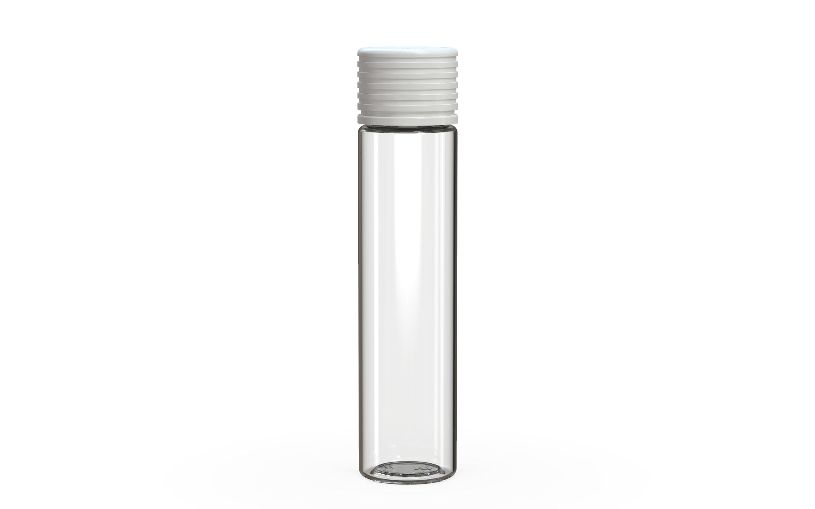 Spiral CR - Tube 95mm with Inner Seal & Tamper - Clear Natural (Transparent) with Opaque White Lid