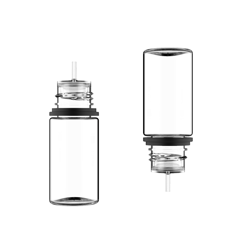 Chubby Gorilla Chubby Gorilla - 30ML Stubby Unicorn Bottle - Clear Bottle / Black Cap - V3