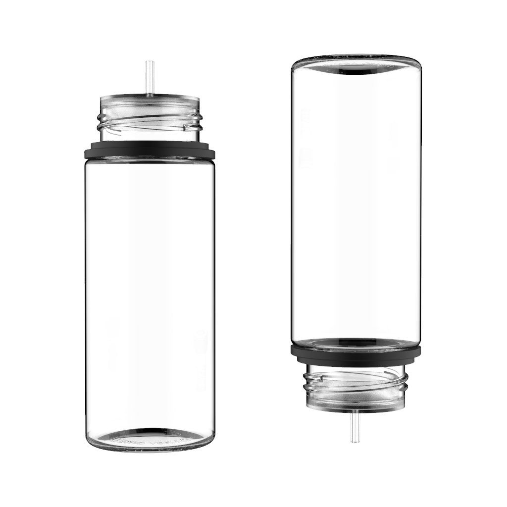 Chubby Gorilla - 120ML Unicorn Bottle - Clear Bottle / Black Cap - V3 - Copackr.com