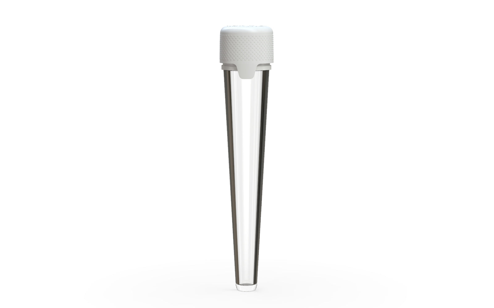 Aviator CR - Tube 113MM with Inner Seal & Tamper - Clear Natural Transparent with Opaque White Lid