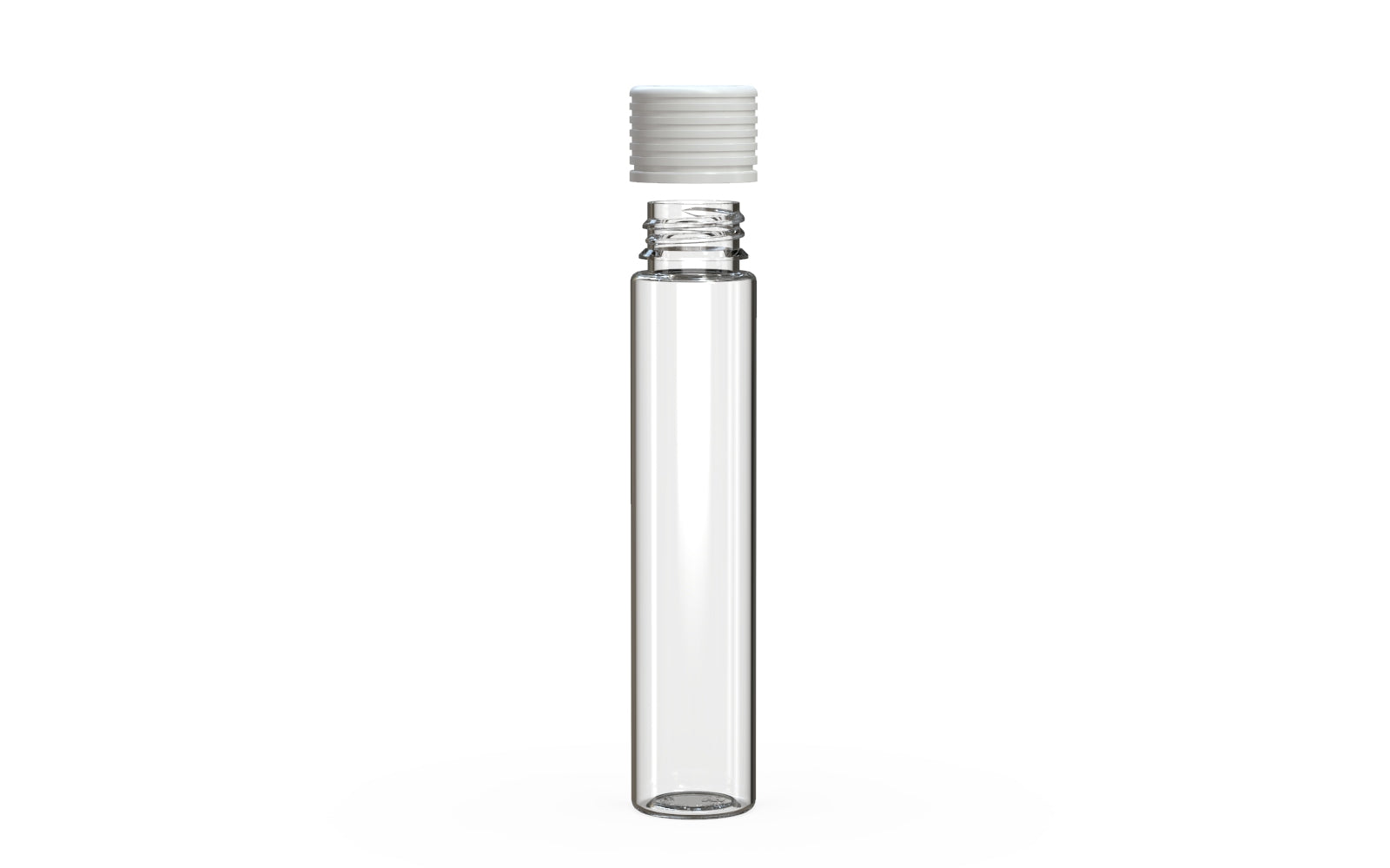 Spiral CR - Tube 115mm with Inner Seal & Tamper - Clear Natural (Transparent) with Opaque White Lid