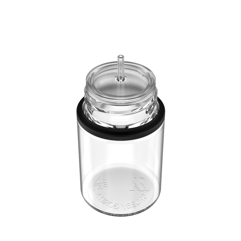 Chubby Gorilla 60ML Stubby Unicorn Bottle - Clear Bottle / Black Cap - V3 - Copackr.com