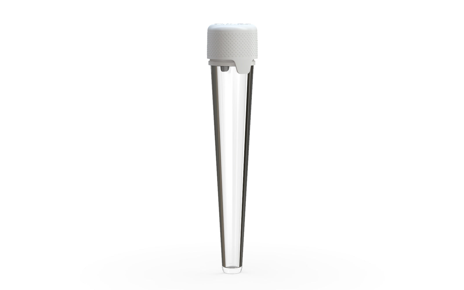 Aviator CR - Tube 113MM with Inner Seal & Tamper - Clear Natural Transparent with Opaque White Lid