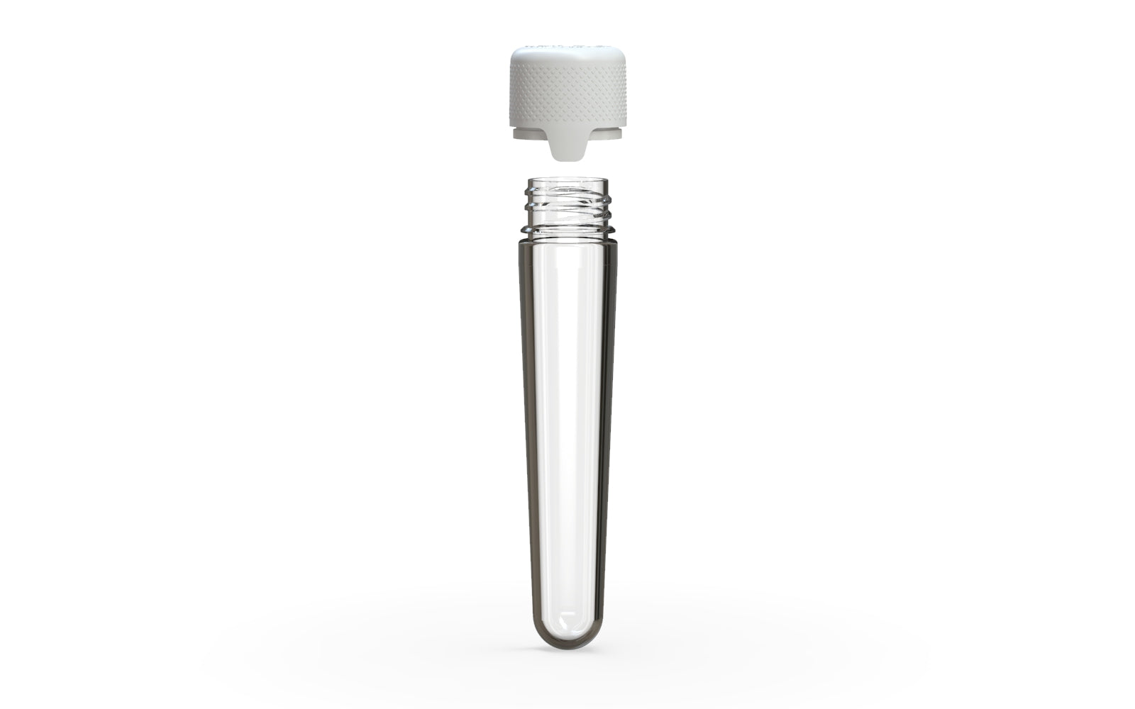 Aviator CR - Tube 100MM with Inner Seal & Tamper - Clear Natural (Transparent) with Opaque White Lid