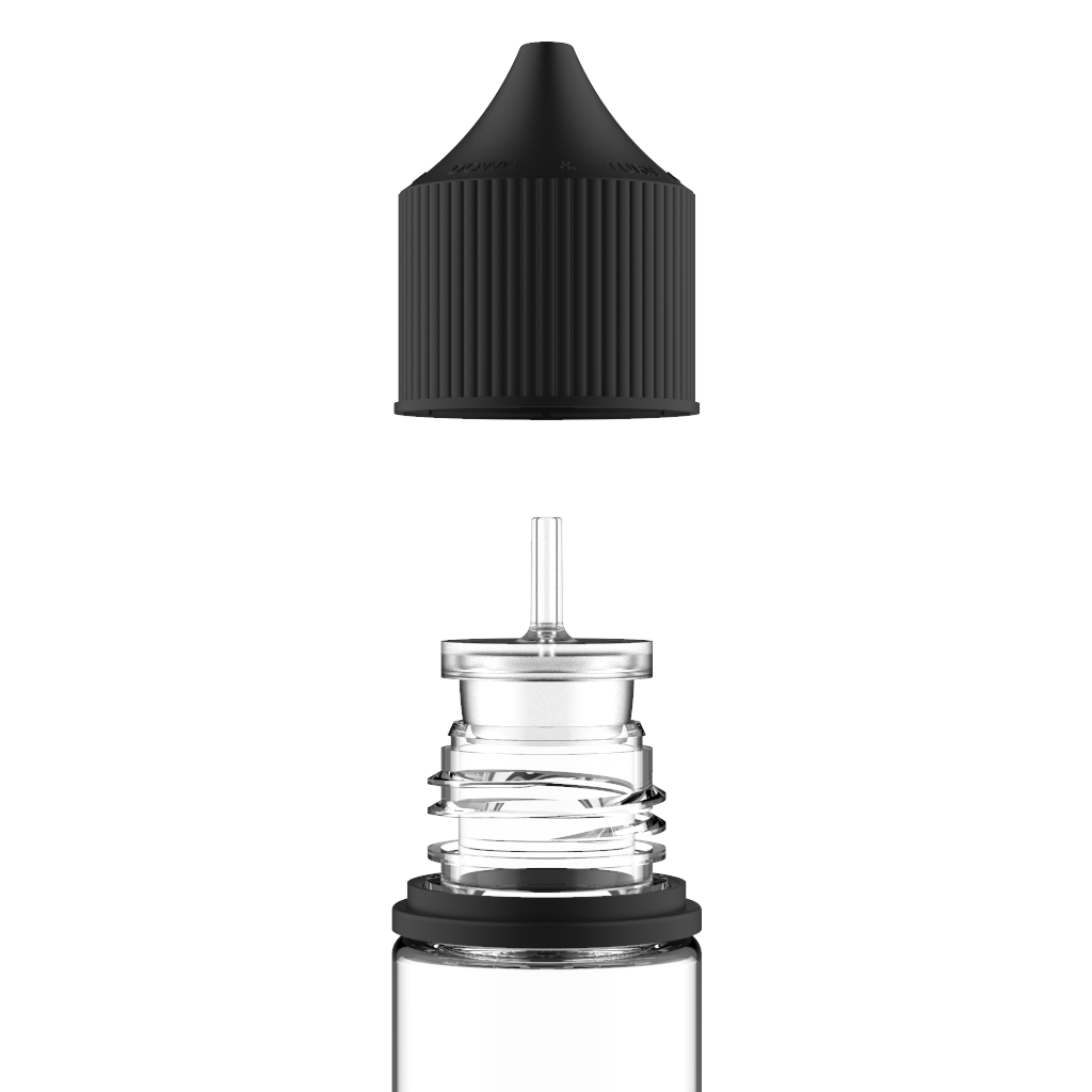 Chubby Gorilla - 50ML Unicorn Bottle - Clear Bottle / Black Cap - V3 - Copackr.com